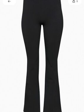 Babaton Black High-Rise Boot-Cut Pants